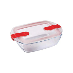 Pyrex Cook & Heat Glass Rectangular Dish With Lid, 2.5L, 216PH00