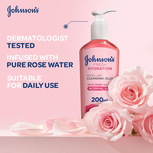 Johnson's Micellar Cleansing Jelly Rose Water Normal Skin, 200ml