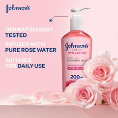 Johnson's Micellar Cleansing Jelly Rose Water Normal Skin, 200ml