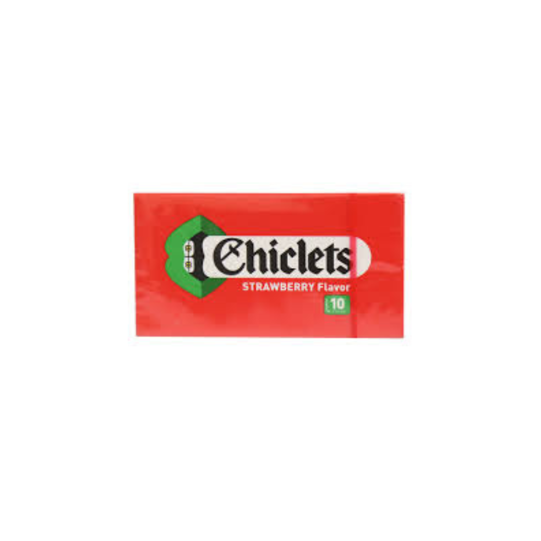 Chiclets Strawberry Chewing Gum 14.5g, 10 pcs