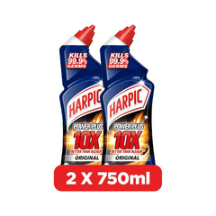 Harpic Original Power Plus Toilet Cleaner, 750ml x2, -30% OFF