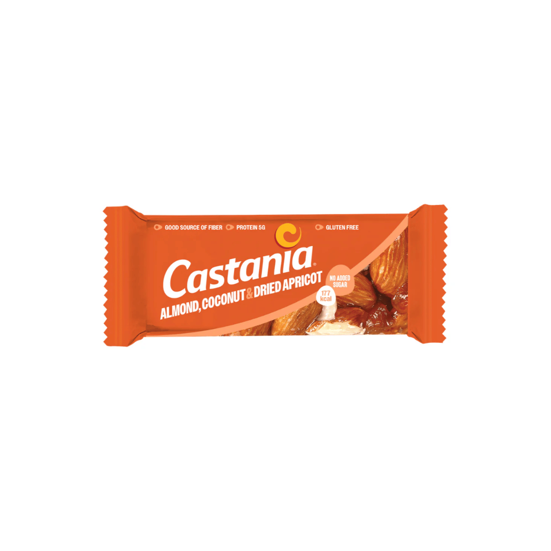 Castania Almond Coconut Apricot Bar, No Added Sugar 38g