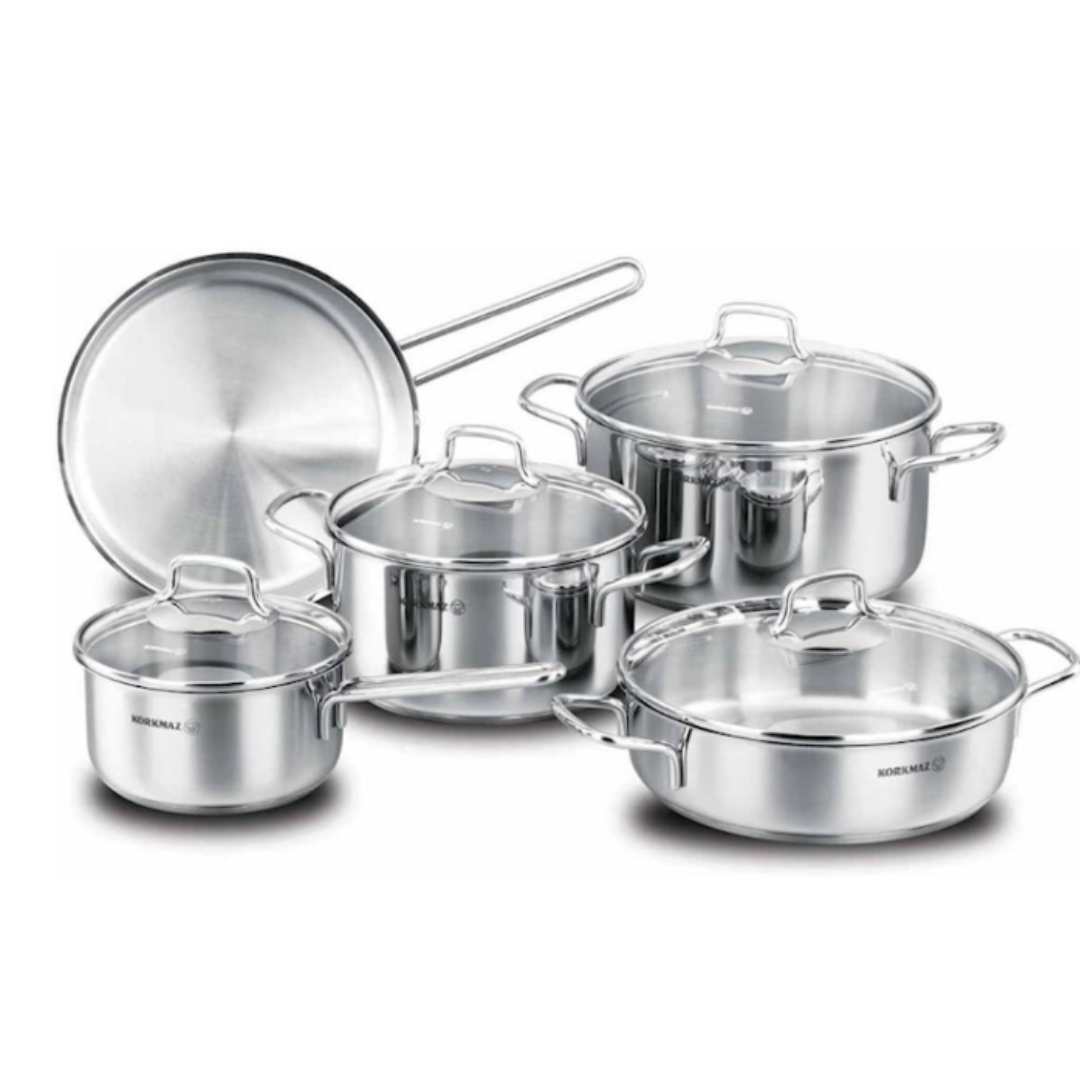 Korkmaz  A1609 Perla Cookware Set of 9Pcs