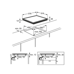 Electrolux 60cm  Electric Stove EHF6240XOK Black