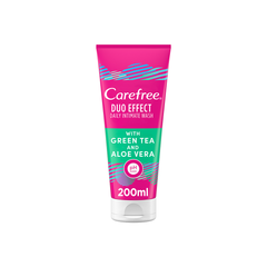 Carefree Daily Intimate Wash, Duo Effect Green Tea & Aloe Vera, 200ml