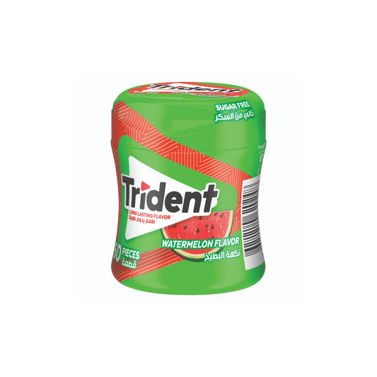 Trident Watermelon Sugar Free Gum bottle, 60pcs, 84g