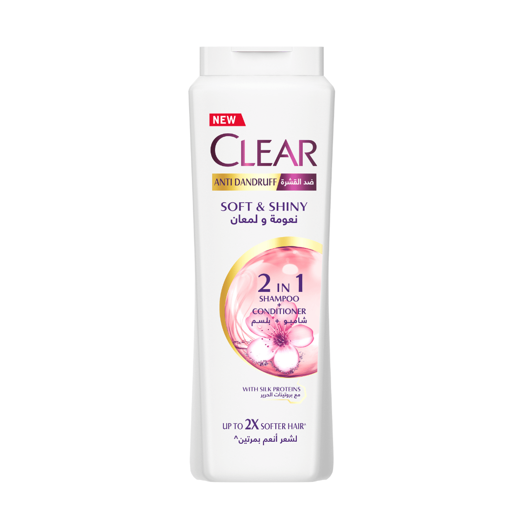 Clear Anti-Dandruff 2in1 Shampoo Soft & Shiny 600ml
