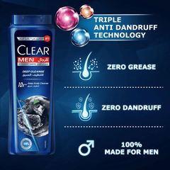 Clear Anti-Dandruff Men Shampoo Deep Cleanse 600ml