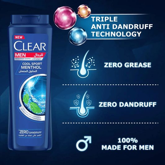 Clear Anti-Dandruff Men Shampoo Deep Cleanse 600ml