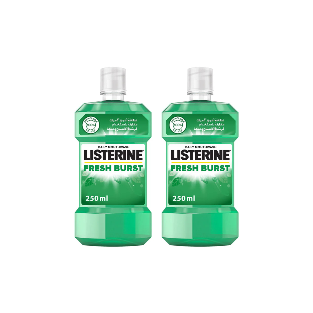 Listerine Fresh Burst 250ml Pack of 2, 35% Off