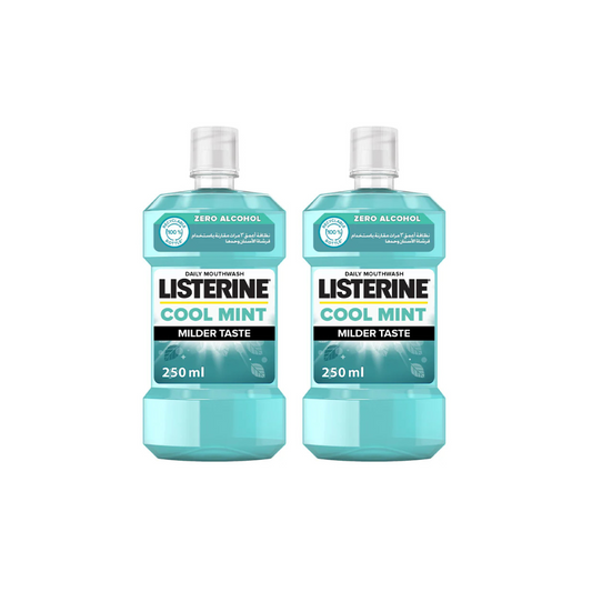 Listerine Mouthwash Zero, Milder Taste, 250ml, 2 @ 35% OFF