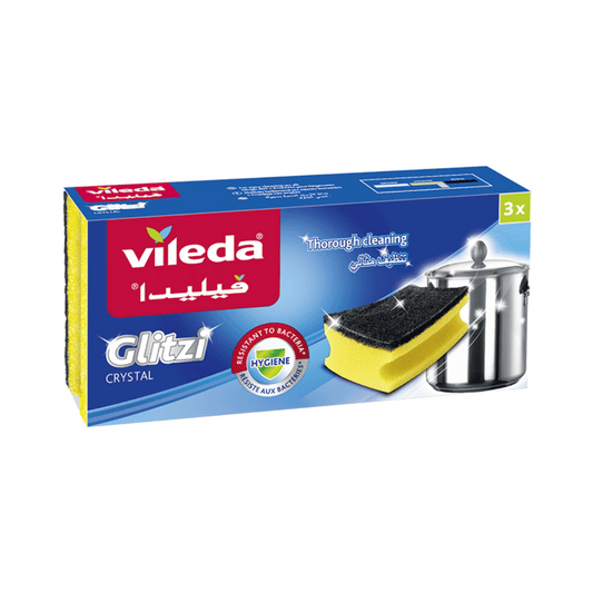 Vileda Scourer Glitzi Crystal, Pack of 3, Special Price