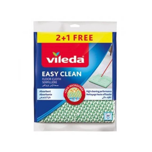 Vileda Floor Cloth Green Pack of 2 +1 Free