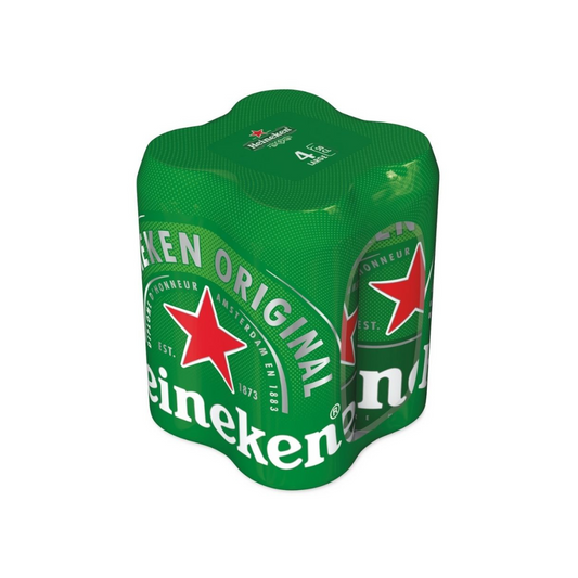 Heineken Beer Can 50cl, Pack of 4
