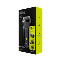 Braun Series 3 Shave&Style 300BT shaver with trimmer head and 5 combs, black