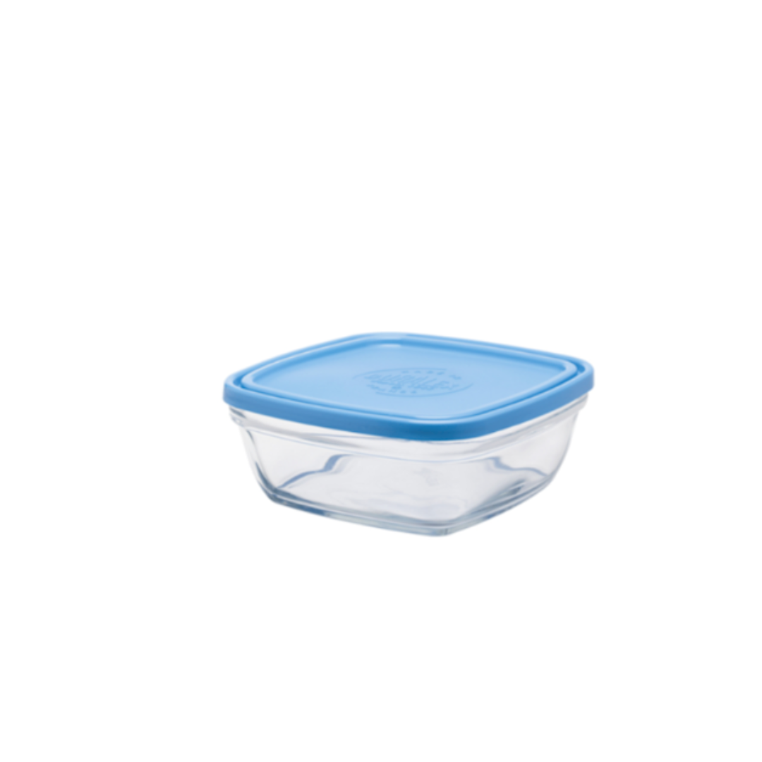 Duralex Freshbox Clear Square 9 cm + Blue Lid - 15 cl