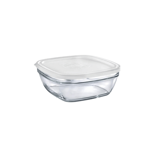 Duralex Square Glass Storage 11 cm - 30cl + Frosted Lid