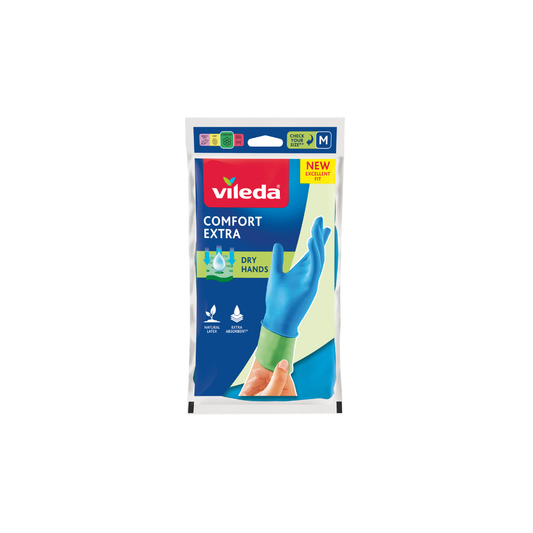 Vileda Gloves Comfort Extra Absorbent, Medium
