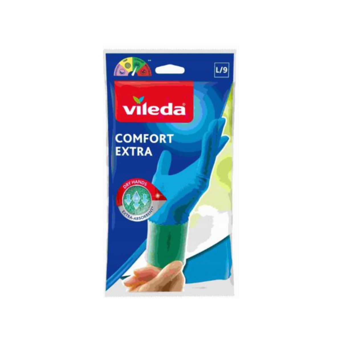 Vileda Gloves Comfort Extra Absorbent Large