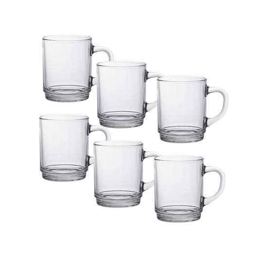 Duralex Versailles Clear Mug 26cl, Set of 6