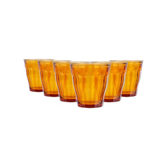 Duralex Set Of 6 Picardie Amber Tumbler 31cl