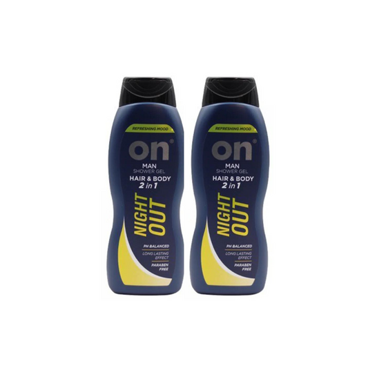 ON Shower Gel 2in1 Hair & Body Night Out 2x650ml, 20% OFF