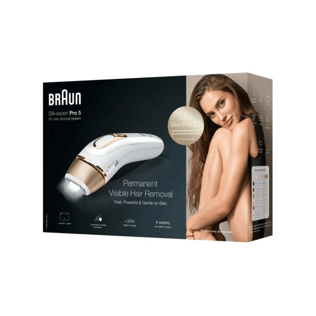 Buy Braun Silk-expert Pro 5 IPL Hair Trimmer - White / Gold - PL5054 Online  - Shop Beauty & Personal Care on Carrefour Egypt