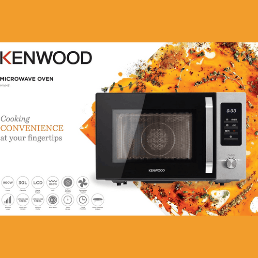 Kenwood 30L Microwave Oven with Grill, MWM30.000BK