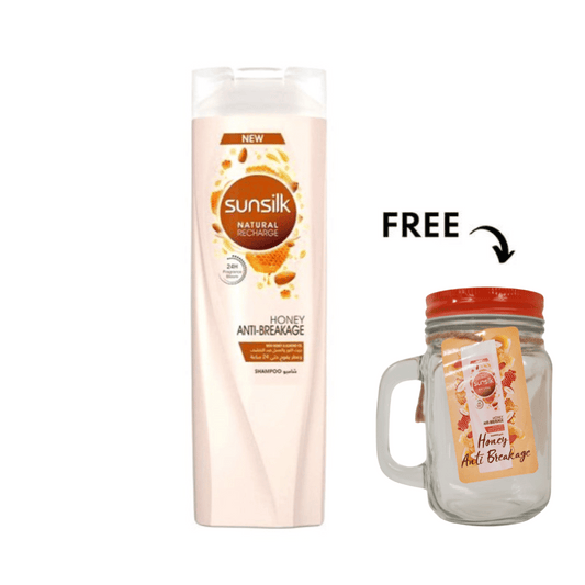 Sunsilk Natural Recharge Honey Anti-Breakage Shampoo 600ml + Free Mug