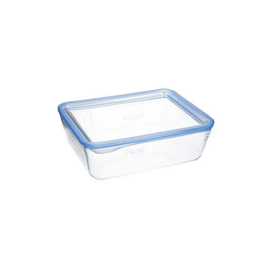 Pyrex Rectangular Roaster, Pure Glass including Lid, 0.8L, 241A000