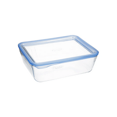 Pyrex Rectangular Roaster, Pure Glass including Lid, 1.5L 242A000