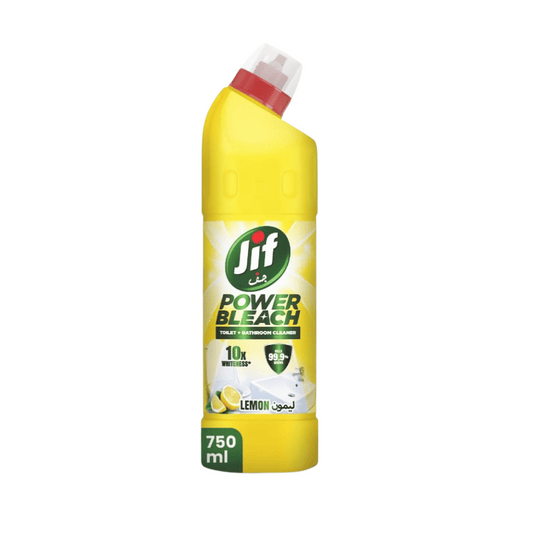 Jif Power Bleach Bathroom Cleaner, Lemon Breeze, 750ml