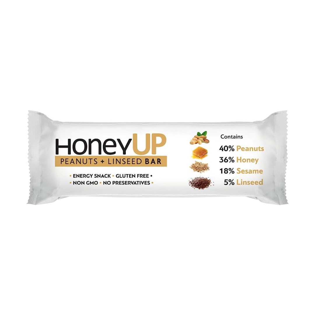 HoneyUP Peanuts, Honey, Sesame & Linseed Bar 40g
