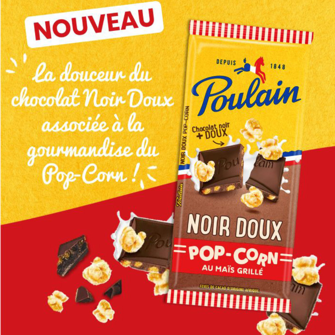 Poulain Noir Doux Pop Corn, 95g
