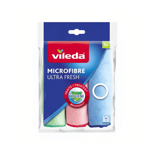 Vileda Universal Cleaning Cloth, Microfiber Ultra Fresh Roll 3pcs