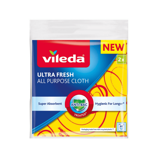 Vileda Cloth Classic and Traditional Glass Cleaner, Deep Without Leaving  Streaks and Lint. Pack of 1