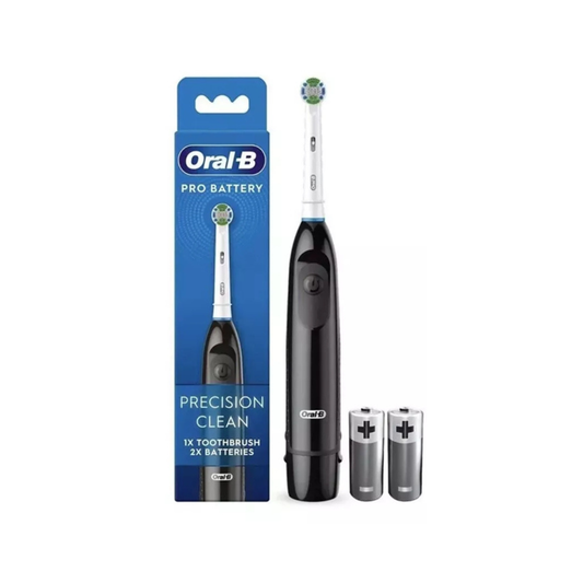 Oral-B Pro Battery Toothbrush Precision Clean Replaceable Brush Head, 2 Batteries