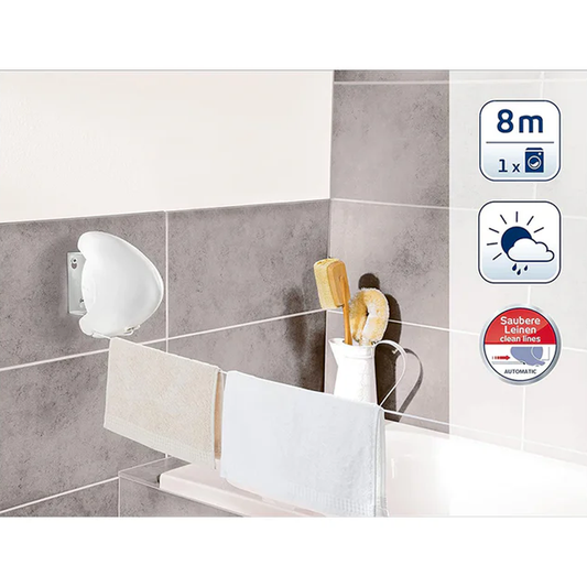 Leifheit 83106 Wall Dryer Rollfix 80 Single Longline