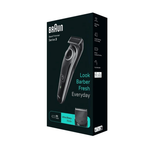 Braun Beard Trimmer 3 BT3440 With Precision Wheel, 4 styling tools