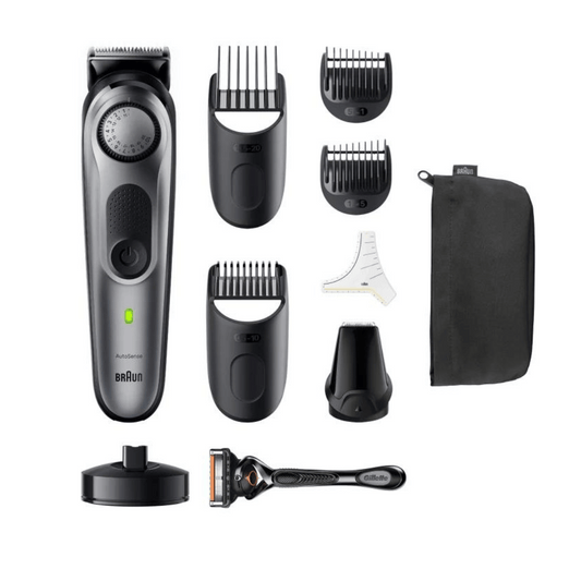 Braun Pro Beard Trimmer 7 BT7420 With ProBlade, Precision Wheel, 8 barbering tools