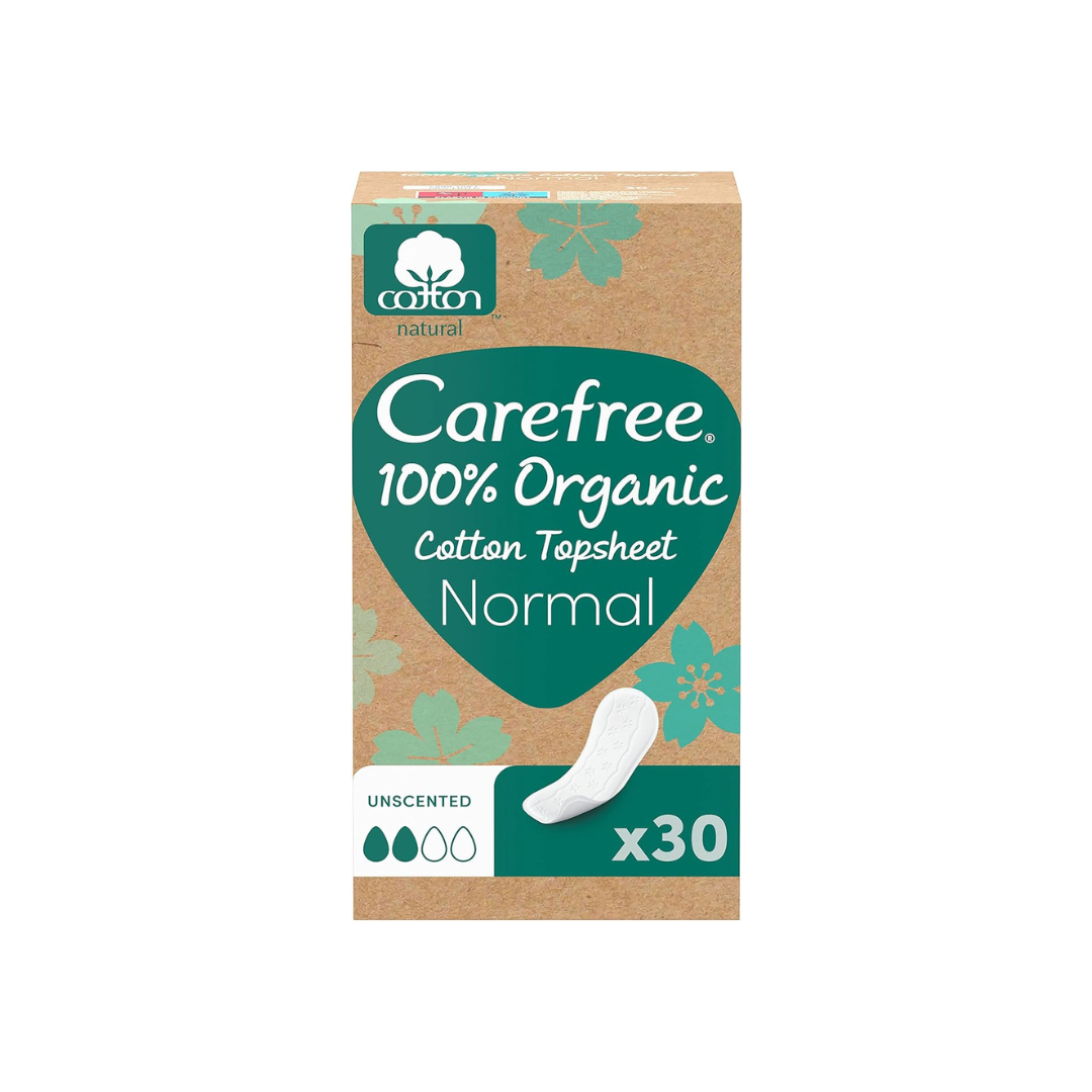 Carefree 100% Organic Cotton Liners, Normal 30's