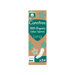 Carefree 100% Organic Cotton Liners, Large 24's