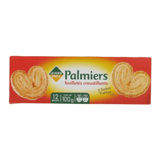 Leader Price Palmier Biscuit Feuilletes 100g