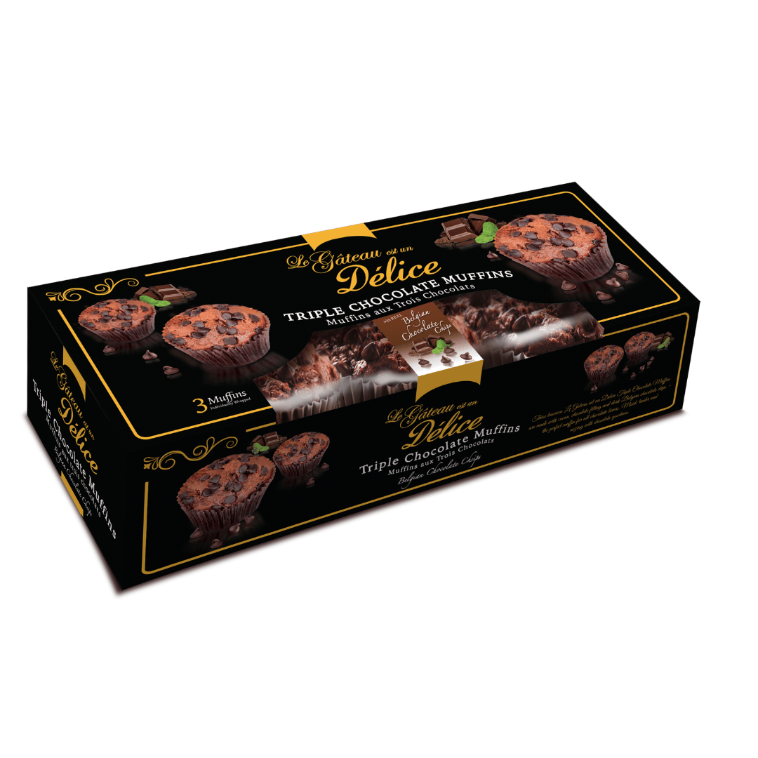 Delice Muffins Triple Chocolate 50gx3