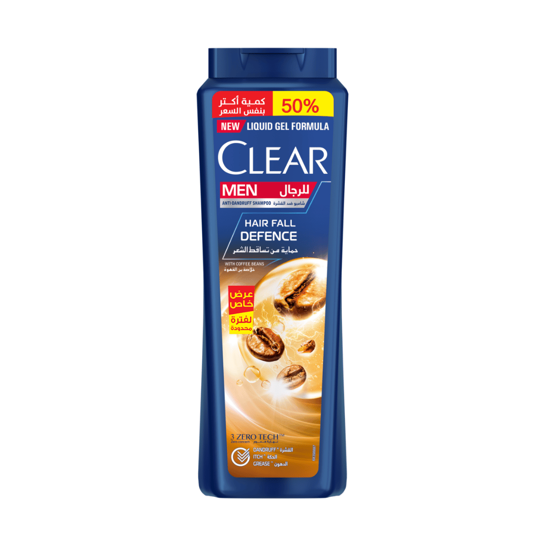 Clear Anti-Dandruff Men Shampoo Hairfall Defense 540ml, 50% More