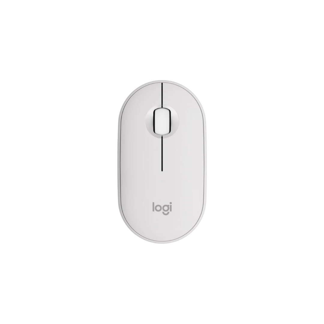 Logitech Pebble Mouse M2 M350s Tonal White