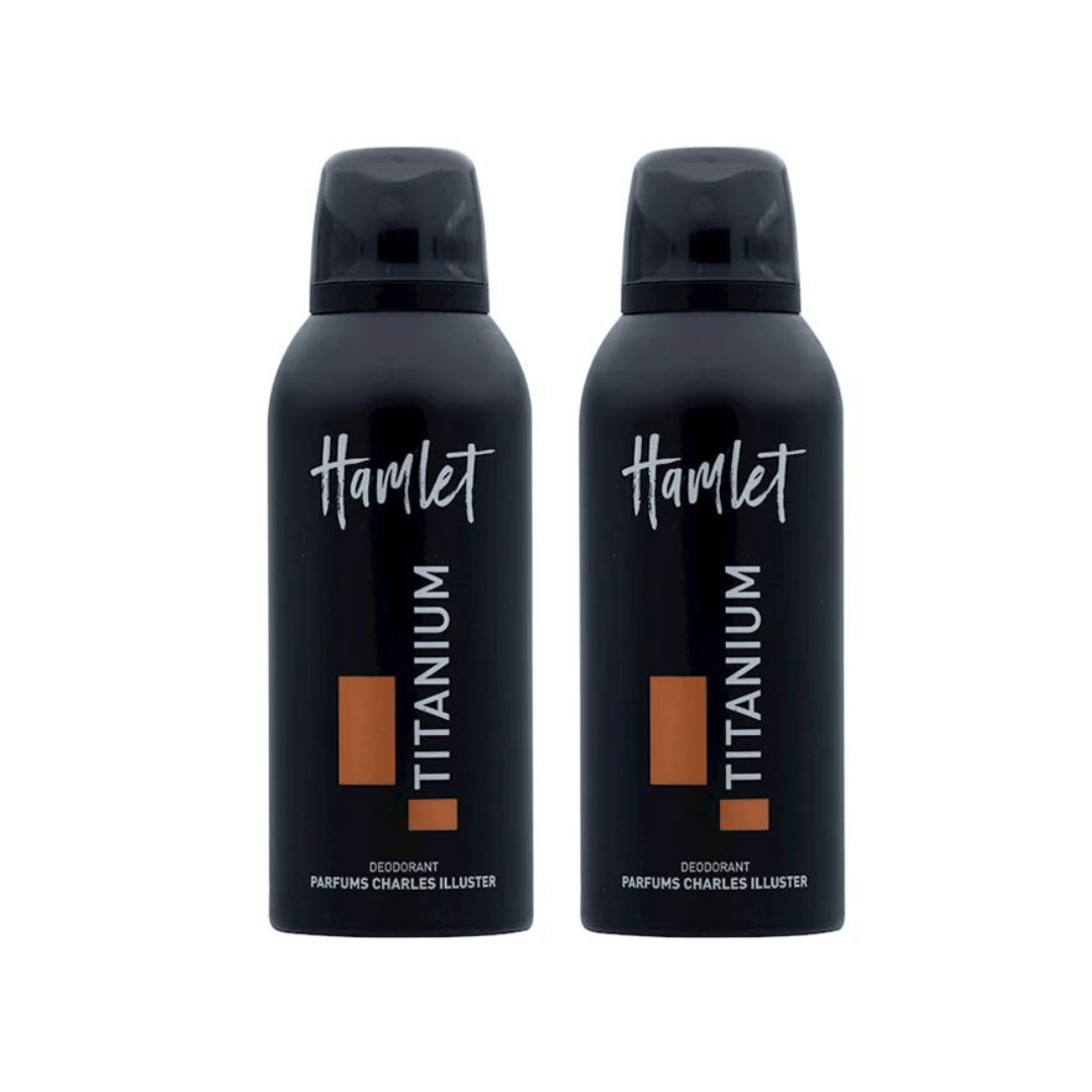 Hamlet Deodorant Titanium 150ml Pack of 2, 30% Off