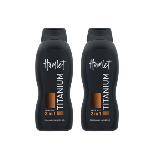 Hamlet Shower Gel 2In1 Titanium 650ml Pack of 2, 30% Off