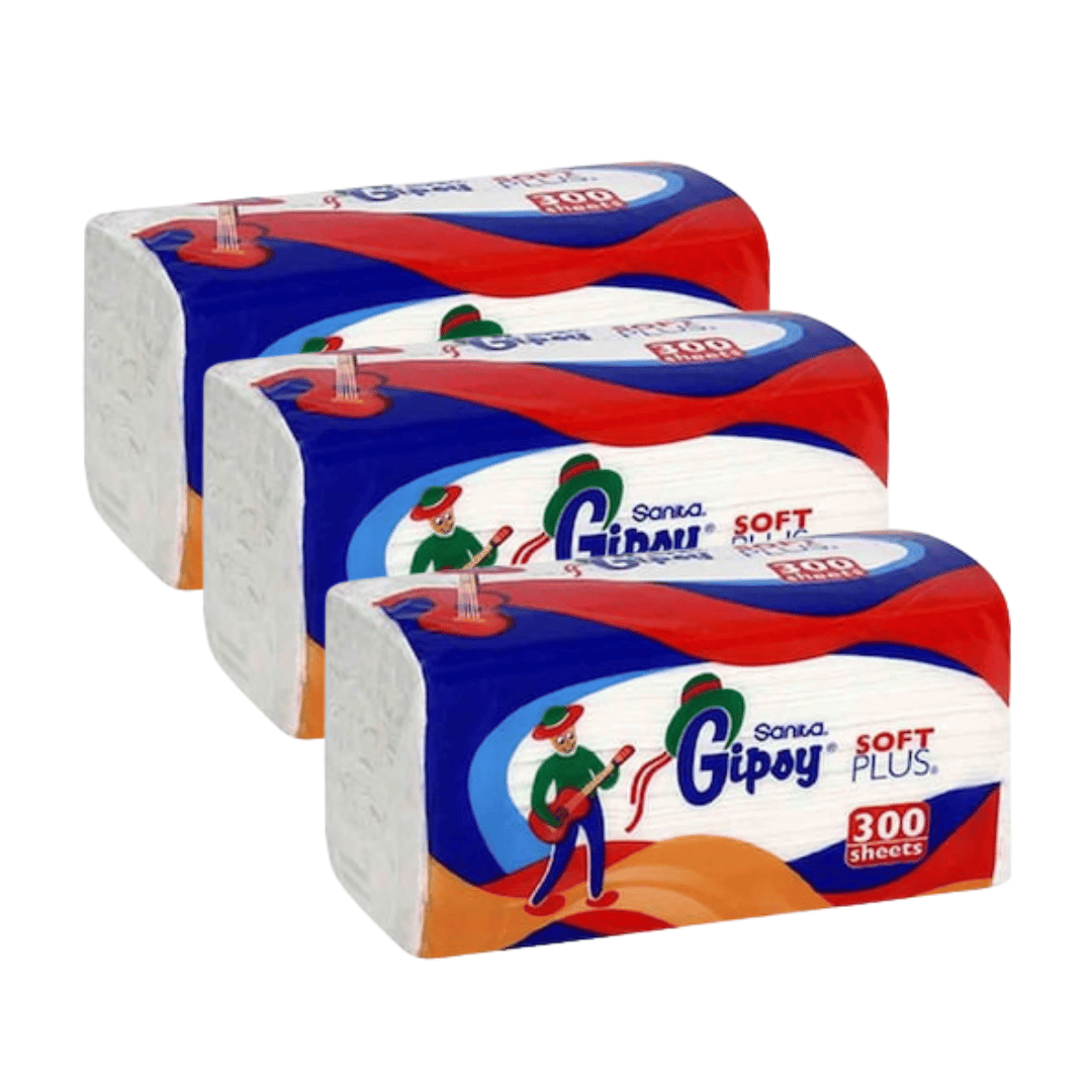 Gipsy Facial Tissues, Pack of 3x300 Sheets