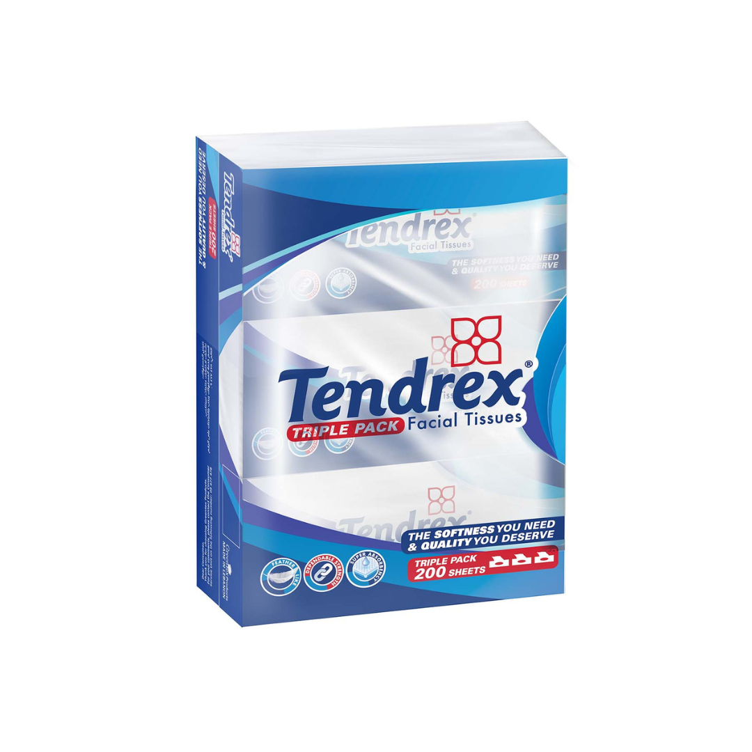 Tendrex Facial Tissue 3x200 Sheets